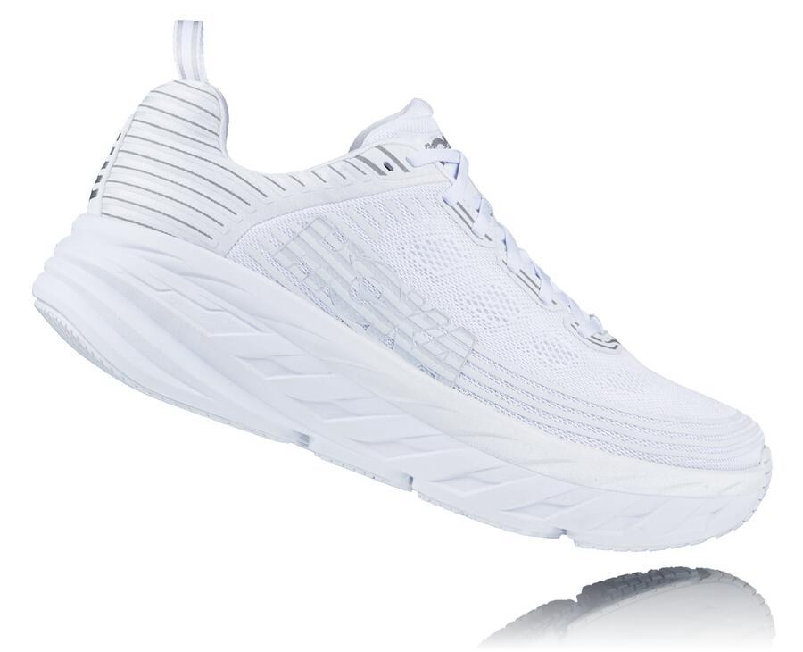 Hoka One One ランニングシューズ メンズ 白 - Bondi 6 - TR9510624